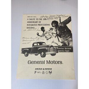 Mamie "Peanut" Johnson / Gordan “Hoppy” Hopkins Signed Indianapolis Clowns GM Ad